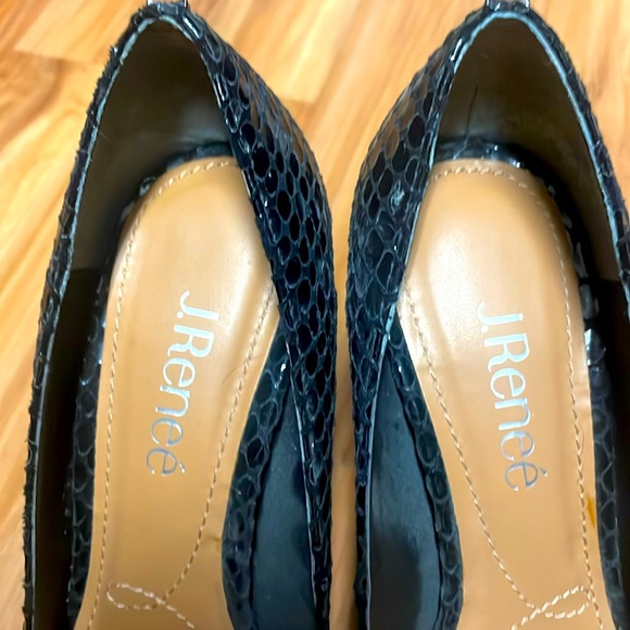 J RENEE BLACK Textured Pump Sz 7W - Picture 5 of 6